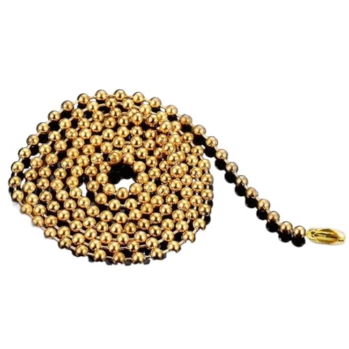 12 Stück 3 Farben Breite 2,4 Mm Edelstahl Perlen Kugelkette Halskette Armband Schlüsselanhänger For Männer/Frauen Schmuck Perlenkette für DIY-Kunsthandwerk, hängende Ornamente, Schlüss(80cm,Gold) 12 Stück 3 Farben Breite 2,4 Mm Edelstahl Perlen Kugelkette Halskette Armband Schlüsselanhänger For Männer/Frauen Schmuck Perlenkette für DIY-Kunsthandwerk, hängende Ornamente, Schlüss(80cm,Gold) von Zymjzbetic