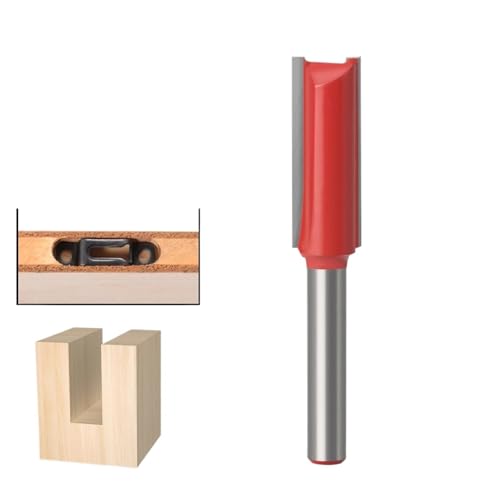 1PC 6,35mm Schaft 1/4 zoll Gerade Holzbearbeitung Router Bit Carpenter Doppel flöte fräser für Spanplatten, Holzbearbeitung(Red 6.35x19mm) von Zymjzbetic