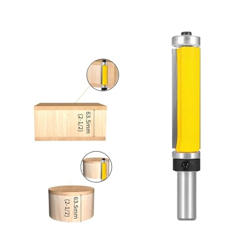 1PC Flush Trim Bit mit Doppellager Router Bit Holzbearbeitung Fräser for Holz Bit End Milll Werkzeuge für Spanplatten, Holzbearbeitung(12.7x19x63) von Zymjzbetic