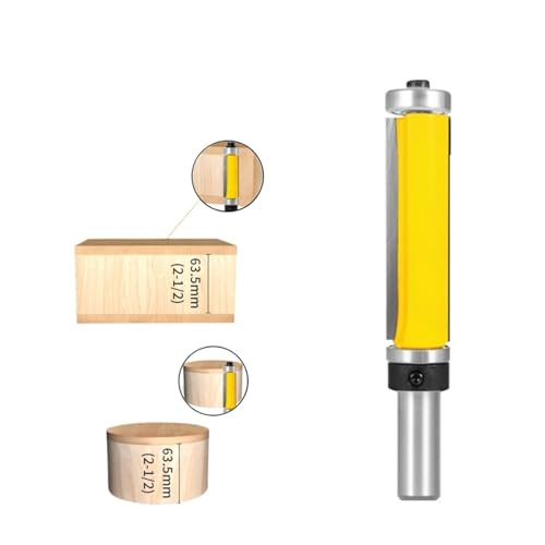 1PC Flush Trim Bit mit Doppellager Router Bit Holzbearbeitung Fräser for Holz Bit End Milll Werkzeuge für Spanplatten, Holzbearbeitung(12x19x63) von Zymjzbetic