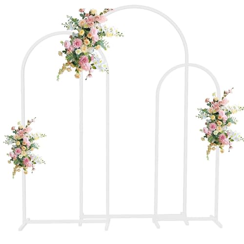 3er Set Hochzeitsbogen Ballonrahmen Metall Kulisse Ständer Garten Floral Arch Deco für Abschlussfeier, Hochzeit, Geburtstagsparty 3er Set Hochzeitsbogen Ballonrahmen Metall Kulisse Ständer Garten Floral Arch Deco für Abschlussfeier, Hochzeit, Geburtstagsparty von Zymjzbetic
