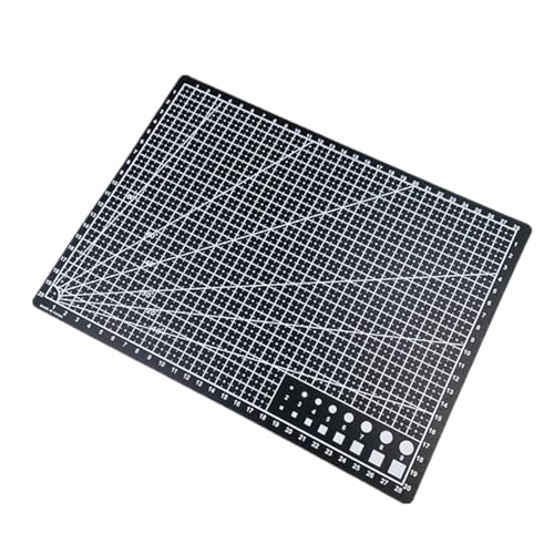 A3/A4/A5 PP Material Schneiden Matte Mit Grid Kunststoff Patchwork Cut Pad doppelseitige Verwendung DIY nähen Modell Ernte Werkzeuge Liefert für Näharbeiten Basteln Scrapbooking Projekt(Black,A3) von Zymjzbetic