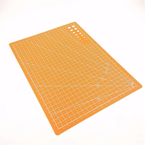 A3/A4/A5 PP Material Schneiden Matte Mit Grid Kunststoff Patchwork Cut Pad doppelseitige Verwendung DIY nähen Modell Ernte Werkzeuge Liefert für Näharbeiten Basteln Scrapbooking Projekt(Orange,A3) von Zymjzbetic
