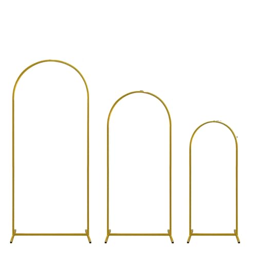 Großer Hochzeitsbogen-Hintergrundständer, 3er-Set, goldener Metallbogen-Hintergrundständer for Hochzeitszeremonie, Geburtstagsparty, Garten für Abschlussfeier, Hochzeit, Geburtstagsparty Großer Hochzeitsbogen-Hintergrundständer, 3er-Set, goldener Metallbogen-Hintergrundständer for Hochzeitszeremonie, Geburtstagsparty, Garten für Abschlussfeier, Hochzeit, Geburtstagsparty von Zymjzbetic