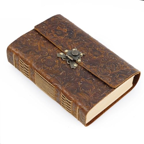 Handgefertigtes Skizzenbuch mit losem Blatt, Kopfschicht aus Rindsleder, kreatives Tagebuch, Retro-Reisender, fadengebundener Notizblock, verdicktes Notizbuch für Frauen, Männer, Mädchen und Jungen(St Handgefertigtes Skizzenbuch mit losem Blatt, Kopfschicht aus Rindsleder, kreatives Tagebuch, Retro-Reisender, fadengebundener Notizblock, verdicktes Notizbuch für Frauen, Männer, Mädchen und Jungen(St von Zymjzbetic