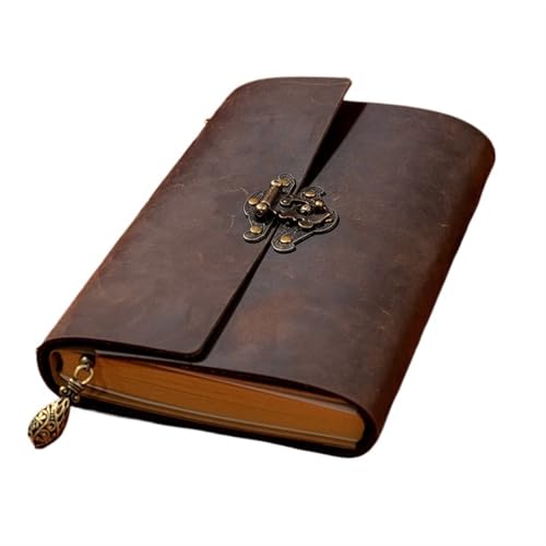 Notizblock aus Rindsleder im Vintage-Stil mit Schloss, Arbeitstreffen, Protokoll, weiches Leder, Notizbuch for Studenten, Arbeitstagebuch, Schreibwaren für Frauen, Männer, Mädchen und Jungen(Color1) Notizblock aus Rindsleder im Vintage-Stil mit Schloss, Arbeitstreffen, Protokoll, weiches Leder, Notizbuch for Studenten, Arbeitstagebuch, Schreibwaren für Frauen, Männer, Mädchen und Jungen(Color1) von Zymjzbetic