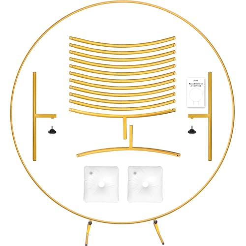 Runder Ballonbogen-Bausatz, Ballon-Reifenständer, goldener Ballon-Kreisrahmen aus Metall, großer Kulissenständer for Geburtstag, Hochzeit für Abschlussfeier, Hochzeit, Geburtstagsparty(2.2m(86.6in)) Runder Ballonbogen-Bausatz, Ballon-Reifenständer, goldener Ballon-Kreisrahmen aus Metall, großer Kulissenständer for Geburtstag, Hochzeit für Abschlussfeier, Hochzeit, Geburtstagsparty(2.2m(86.6in)) von Zymjzbetic