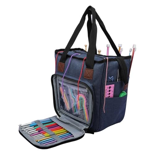 Strick-Aufbewahrungstasche, Häkeltasche, multifunktional, for Häkeln, Stricken, Tragetaschen, großes Fassungsvermögen, DIY-Nadel, Kunsthandwerk, Garntasche für Garne Stricknadeln Häkelnadeln(E 26x23x1 Strick-Aufbewahrungstasche, Häkeltasche, multifunktional, for Häkeln, Stricken, Tragetaschen, großes Fassungsvermögen, DIY-Nadel, Kunsthandwerk, Garntasche für Garne Stricknadeln Häkelnadeln(E 26x23x1 von Zymjzbetic