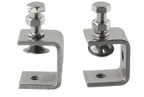 Zymjzbetic 1/2/4 Stück C-Klemmen zur Montage Kleiner Desktop-Befestigungen for Metallbearbeitung, Stahlträger-Clip, quadratischer Stahlrohr-Clip für Holzbearbeitung, Schweißen(2pcs) von Zymjzbetic