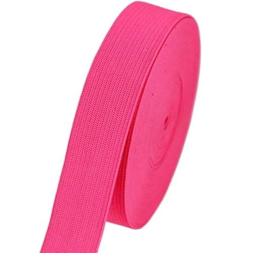 Zymjzbetic 1/2/5 Meter farbiges Gummiband, hochelastisches Gummiband, Nähhandwerk for Heimspitzendekoration, Kleidungszubehör für Näharbeiten(Deep pink,5meters) von Zymjzbetic