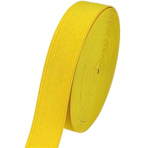 Zymjzbetic 1/2/5 Meter farbiges Gummiband, hochelastisches Gummiband, Nähhandwerk for Heimspitzendekoration, Kleidungszubehör für Näharbeiten(Gold Yellow,2meters) von Zymjzbetic