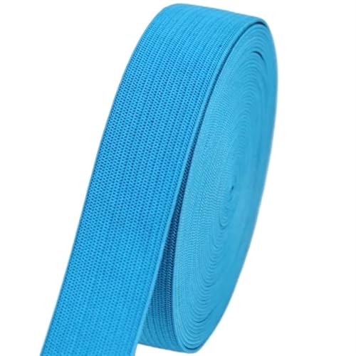Zymjzbetic 1/2/5 Meter farbiges Gummiband, hochelastisches Gummiband, Nähhandwerk for Heimspitzendekoration, Kleidungszubehör für Näharbeiten(Lake Blue,5meters) von Zymjzbetic