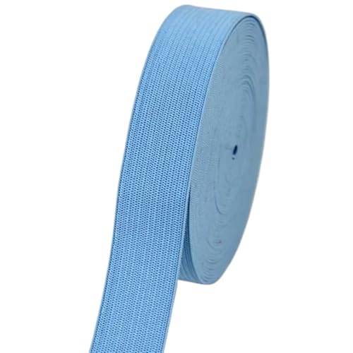 Zymjzbetic 1/2/5 Meter farbiges Gummiband, hochelastisches Gummiband, Nähhandwerk for Heimspitzendekoration, Kleidungszubehör für Näharbeiten(Light Blue,1meter) von Zymjzbetic