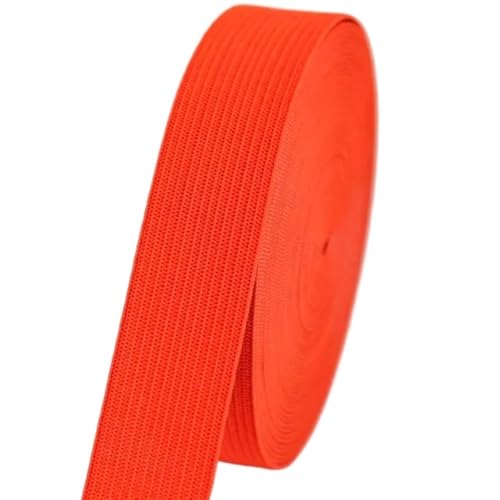 Zymjzbetic 1/2/5 Meter farbiges Gummiband, hochelastisches Gummiband, Nähhandwerk for Heimspitzendekoration, Kleidungszubehör für Näharbeiten(Orange,5meters) von Zymjzbetic