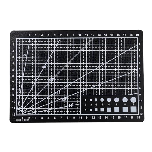 Zymjzbetic 1 stücke A5 PVC Schneiden Matte Schneiden Bord Werkbank Patchwork Nähen Manuelle DIY Messer Gravur Leder Einseitig Unterlage für Näharbeiten Basteln Scrapbooking Projekt(Black) von Zymjzbetic