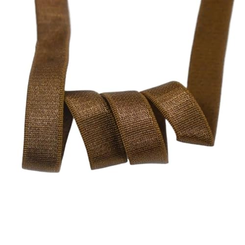 Zymjzbetic 10/20/50 Meter 10mm Nylon Elastische Bänder for Unterwäsche BH-Träger Gummiband Schulter Gurt DIY Bekleidungs ​​Dekor Nähzubehör für Näharbeiten(DarkCoffee,20METERS_10MM) von Zymjzbetic
