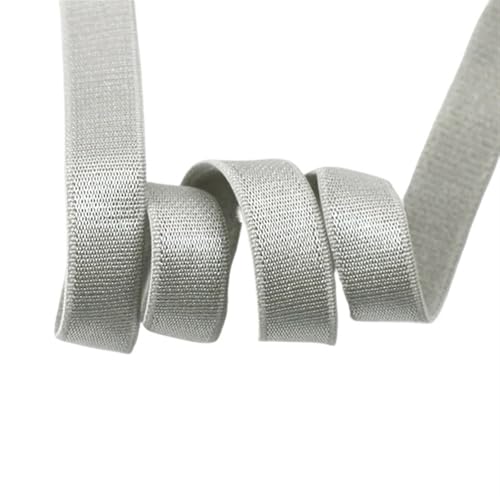 Zymjzbetic 10/20/50 Meter 10mm Nylon Elastische Bänder for Unterwäsche BH-Träger Gummiband Schulter Gurt DIY Bekleidungs ​​Dekor Nähzubehör für Näharbeiten(Gray,50METERS_10MM) von Zymjzbetic
