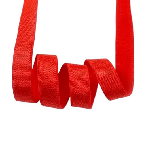 Zymjzbetic 10/20/50 Meter 10mm Nylon Elastische Bänder for Unterwäsche BH-Träger Gummiband Schulter Gurt DIY Bekleidungs ​​Dekor Nähzubehör für Näharbeiten(Red,50METERS_10MM) von Zymjzbetic
