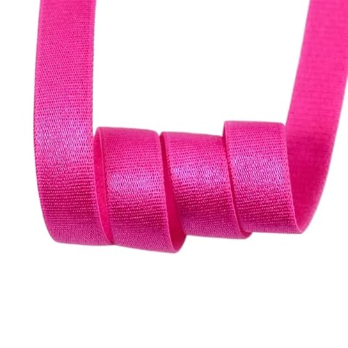 Zymjzbetic 10/20/50 Meter 10mm Nylon Elastische Bänder for Unterwäsche BH-Träger Gummiband Schulter Gurt DIY Bekleidungs ​​Dekor Nähzubehör für Näharbeiten(Rose red,10METERS_10MM) von Zymjzbetic