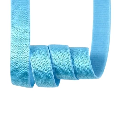 Zymjzbetic 10/20/50 Meter 10mm Nylon Elastische Bänder for Unterwäsche BH-Träger Gummiband Schulter Gurt DIY Bekleidungs ​​Dekor Nähzubehör für Näharbeiten(Sky Blue,20METERS_10MM) von Zymjzbetic