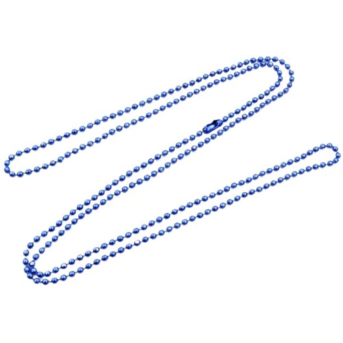 Zymjzbetic 10 Stück 1,5 2,0 2,4 mm Länge 65 cm Kugelperlen Kette Halskette Perlenverbinder for Charms Basistablett für DIY-Kunsthandwerk, hängende Ornamente, Schlüss(Blue,2.0 mm) von Zymjzbetic