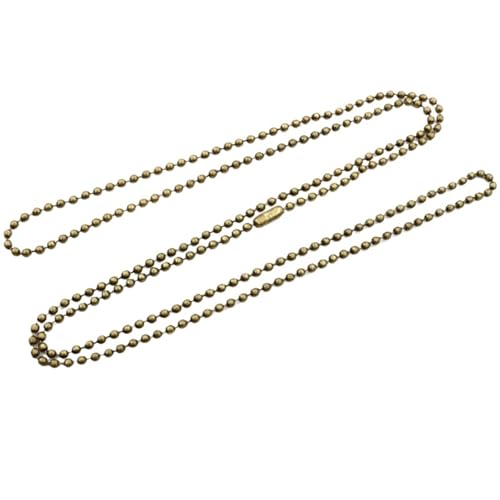 Zymjzbetic 10 Stück 1,5 2,0 2,4 mm Länge 65 cm Kugelperlen Kette Halskette Perlenverbinder for Charms Basistablett für DIY-Kunsthandwerk, hängende Ornamente, Schlüss(Bronze,2.0 mm) von Zymjzbetic