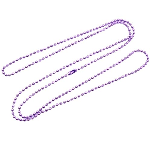 Zymjzbetic 10 Stück 1,5 2,0 2,4 mm Länge 65 cm Kugelperlen Kette Halskette Perlenverbinder for Charms Basistablett für DIY-Kunsthandwerk, hängende Ornamente, Schlüss(Purple,2.4 mm) von Zymjzbetic