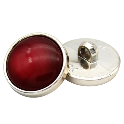 Zymjzbetic 10 Stück Kleidungsknöpfe, runde Pulloverknöpfe, Kleidung, Dekoration, Zubehör, DIY-Nähknöpfe für Handarbeiten DIY Stricken Nähen(Wine red,18mm-10pcs) von Zymjzbetic