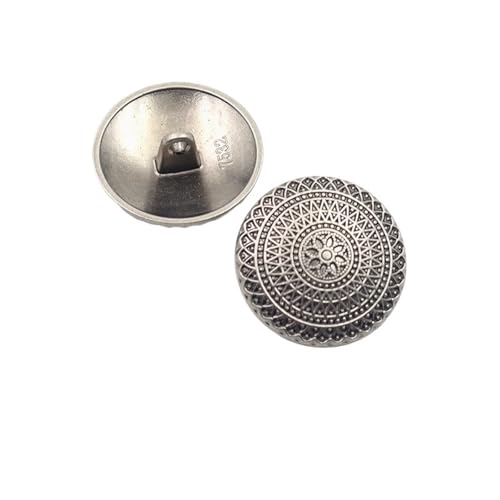 Zymjzbetic 10 Stück Vintage Muster Metall Ösenknöpfe Mantel Jacke Windjacke dekorativ for Kleidung DIY für Handarbeiten DIY Stricken Nähen(Color2,23mm) von Zymjzbetic
