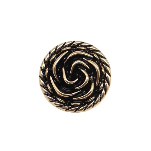 Zymjzbetic 10PCS Vintage Legierung Rose Metall Knopf DIY Hand genäht Knopf for Mantel Kleidung Knopf Blume für Handarbeiten DIY Stricken Nähen(Color1,23MM) von Zymjzbetic