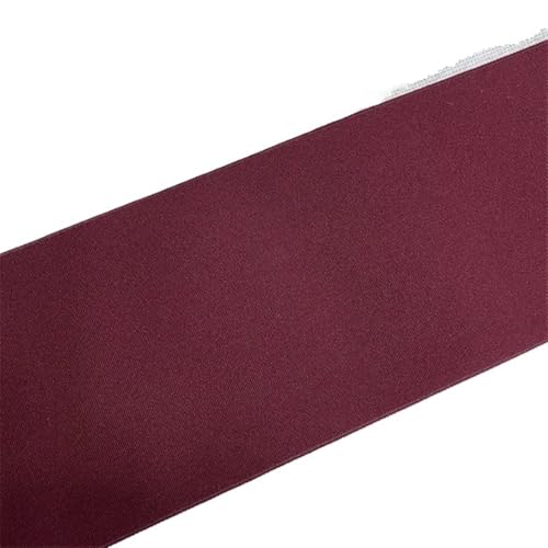 Zymjzbetic 10cm verschlüsseltes hochelastisches Nylon-Gummiband mit hoher Taille for Sport und Fitness für Näharbeiten(Wine red) von Zymjzbetic