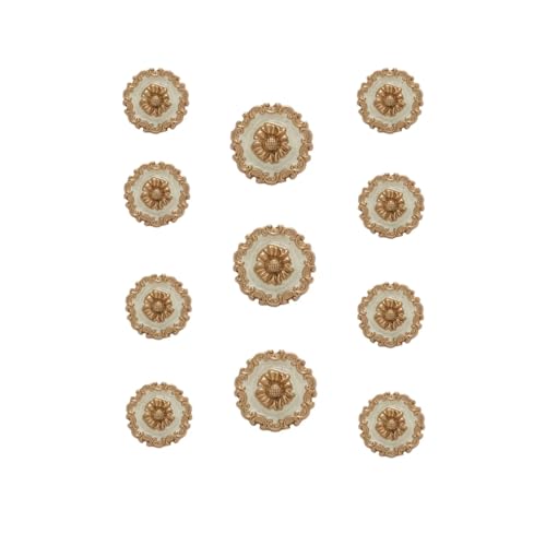 Zymjzbetic 12 Stück Ösenknöpfe mit Blumenmotiv for Anzug, Blazer, Jacke, Sportmantel, 18/23 mm für Handarbeiten DIY Stricken Nähen(Color2) von Zymjzbetic