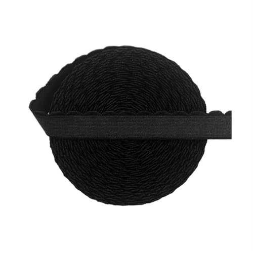 Zymjzbetic 2/5/10 Yard 10mm/13mm BH-Träger Gummiband Nylon Schulterband Unterwäsche Dessous DIY Nähen Trim für Näharbeiten(Black,10 Yards_10MM) von Zymjzbetic