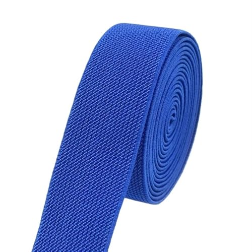 Zymjzbetic 2/5/10M 38mm farbige elastische Bänder verdicken Gummiband for Kleidung Kleid Hosen Gürtel Band DIY Handwerk Nähzubehör für Näharbeiten(Blue,5METERS_38MM) von Zymjzbetic
