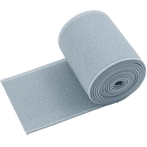 Zymjzbetic 2/5 Meter 5cm Bunte Elastische Band Breites Gurtband for Kleidung Gürtel Band Unterwäsche Hosen Bund DIY Nähmaterial Zubehör für Näharbeiten(Grey,50mm-2Meters) von Zymjzbetic