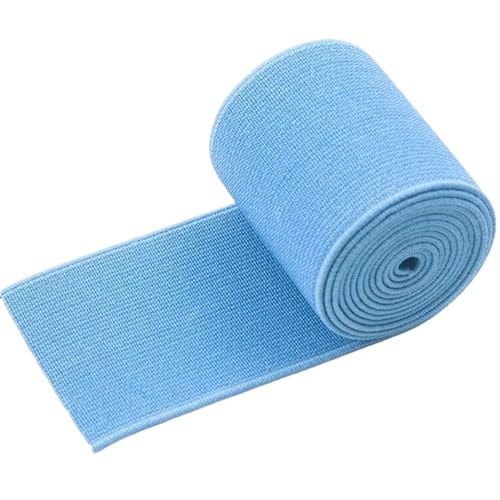 Zymjzbetic 2/5 Meter 5cm Bunte Elastische Band Breites Gurtband for Kleidung Gürtel Band Unterwäsche Hosen Bund DIY Nähmaterial Zubehör für Näharbeiten(Light Blue,50mm-2Meters) von Zymjzbetic