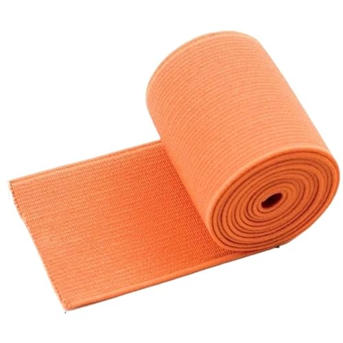 Zymjzbetic 2/5 Meter 5cm Bunte Elastische Band Breites Gurtband for Kleidung Gürtel Band Unterwäsche Hosen Bund DIY Nähmaterial Zubehör für Näharbeiten(Orange,50mm-2Meters) von Zymjzbetic