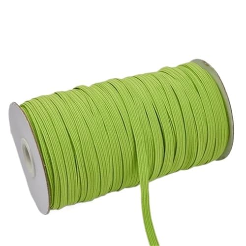 Zymjzbetic 200–100 Yards 6 mm Bunte hochelastische Gummibänder, breites elastisches Seilkabel for Basteln, elastisches Seilband, Spitzenbesatz, Nähen, DIY für Näharbeiten(Green2,6mm 200yards) von Zymjzbetic