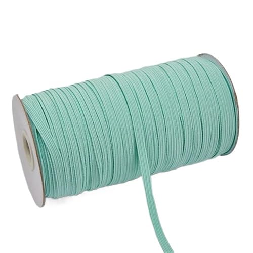 Zymjzbetic 200–100 Yards 6 mm Bunte hochelastische Gummibänder, breites elastisches Seilkabel for Basteln, elastisches Seilband, Spitzenbesatz, Nähen, DIY für Näharbeiten(Mint Green,6mm 200yards) von Zymjzbetic