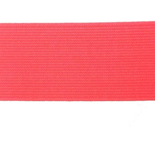 Zymjzbetic 2M 20/25/30/40/50mm Gummiband Umschlaggummiband for Unterwäsche Hosen BH Gummikleidung Verstellbarer weicher Gummibund für Näharbeiten(Fluorescent Red,40mm) von Zymjzbetic