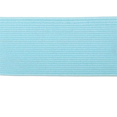 Zymjzbetic 2M 20/25/30/40/50mm Gummiband Umschlaggummiband for Unterwäsche Hosen BH Gummikleidung Verstellbarer weicher Gummibund für Näharbeiten(Light Blue,40mm) von Zymjzbetic