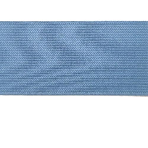 Zymjzbetic 2M 20/25/30/40/50mm Gummiband Umschlaggummiband for Unterwäsche Hosen BH Gummikleidung Verstellbarer weicher Gummibund für Näharbeiten(Sky Blue,25mm) von Zymjzbetic