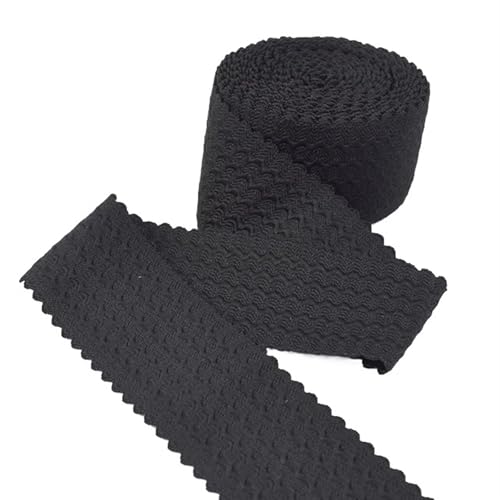 Zymjzbetic 3/5/10M 40/50/60/70mm Breite Elastische Bänder Rock Hosen Bund Gummi Band Gurtband DIY Kleidung Nähzubehör für Näharbeiten(Black,10METERS_70MM) von Zymjzbetic