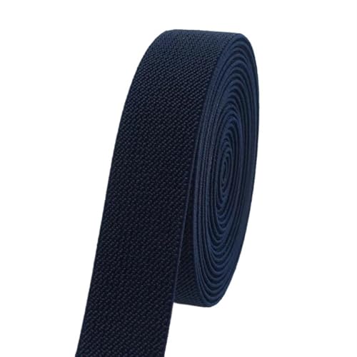 Zymjzbetic 3/5 Meter 10-50mm Elastische Bänder for Hosen Taille Gummiband Stretch Gurtband Bänder Gürtel DIY Unterwäsche Kleidung Nähzubehör für Näharbeiten(Dark Blue,5METERS_30MM) von Zymjzbetic