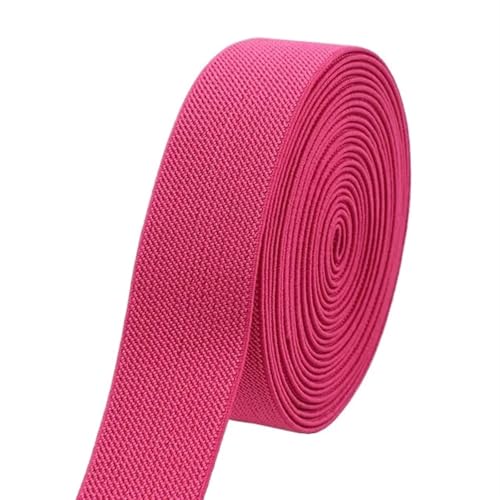 Zymjzbetic 3/5 Meter 10-50mm Elastische Bänder for Hosen Taille Gummiband Stretch Gurtband Bänder Gürtel DIY Unterwäsche Kleidung Nähzubehör für Näharbeiten(Pink,5METERS_30MM) von Zymjzbetic