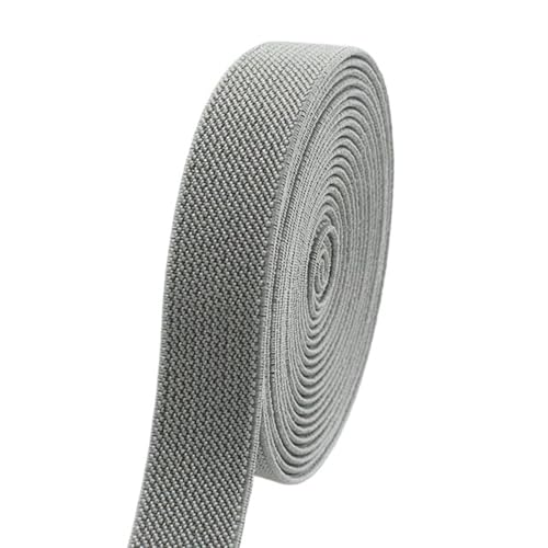Zymjzbetic 3/5 Meter 10-50mm Elastische Bänder for Hosen Taille Gummiband Stretch Gurtband Bänder Gürtel DIY Unterwäsche Kleidung Nähzubehör für Näharbeiten(Silver Gray,5METERS_38MM) von Zymjzbetic