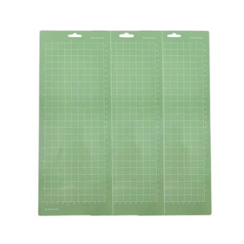 Zymjzbetic 3er-Pack 30,5 x 11,4 cm große Graviermaschinen-Grundplatte, Schneidematte, Bastelbrett, Bastel-Schneidebrett für Näharbeiten Basteln Scrapbooking Projekt(Green 3pc) von Zymjzbetic