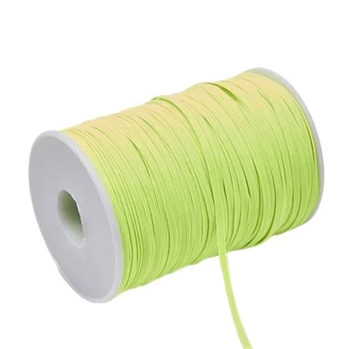 Zymjzbetic 3mm 6mm Buntes Gummiband Nähen Elastisches Band Elastisches Spandexband Besatz Nähen Stoff DIY Bekleidungszubehör für Näharbeiten(Bright Yellow,6mm 100yards) von Zymjzbetic