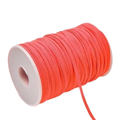 Zymjzbetic 3mm 6mm Buntes Gummiband Nähen Elastisches Band Elastisches Spandexband Besatz Nähen Stoff DIY Bekleidungszubehör für Näharbeiten(Bright orange,3mm 100yards) von Zymjzbetic