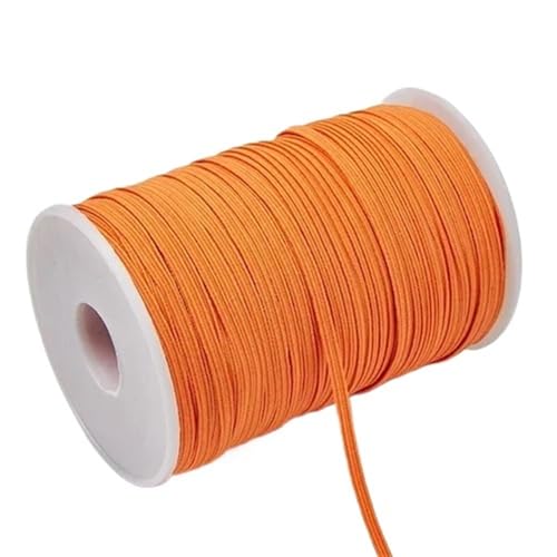 Zymjzbetic 3mm 6mm Buntes Gummiband Nähen Elastisches Band Elastisches Spandexband Besatz Nähen Stoff DIY Bekleidungszubehör für Näharbeiten(Orange,6mm 100yards) von Zymjzbetic